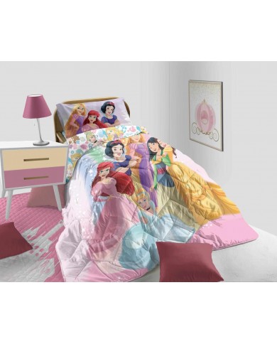 Trapunta invernale letto singolo Principesse Disney