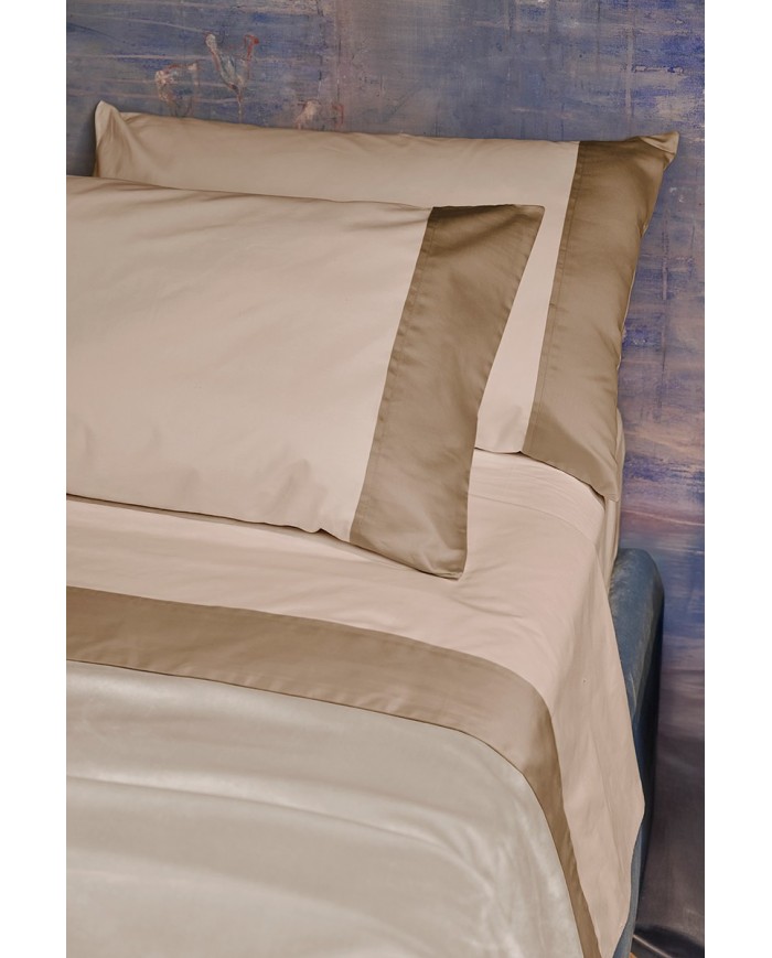 Completo lenzuola matrimoniale in percalle di cotone Neith Giselle