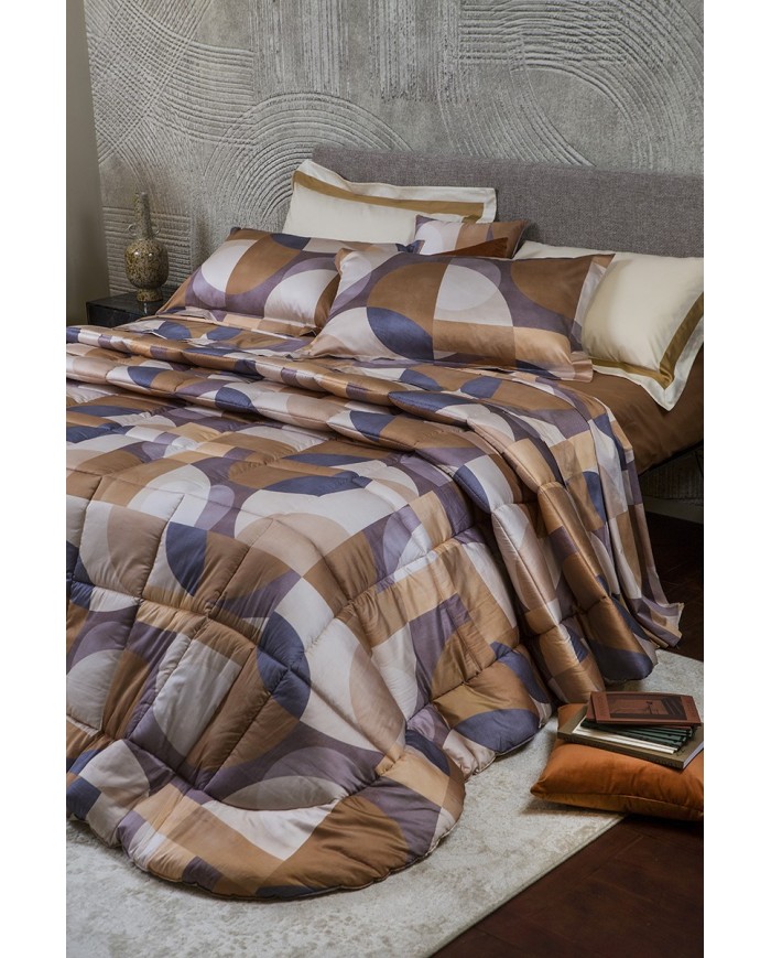 Trapunta matrimoniale in raso di cotone Neith Chamonix