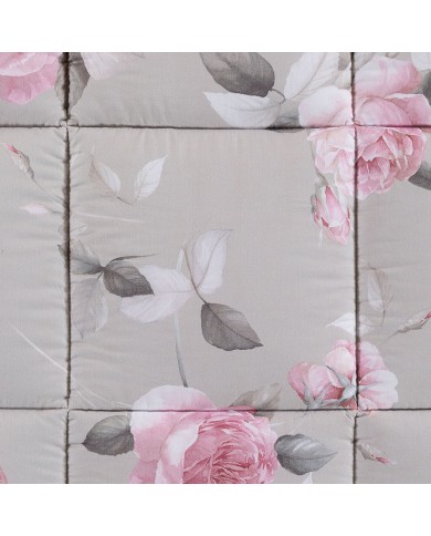 Trapunta matrimoniale in raso di cotone Caleffi - Bella Rosa