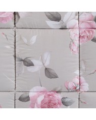 Trapunta matrimoniale in raso di cotone Caleffi - Bella Rosa