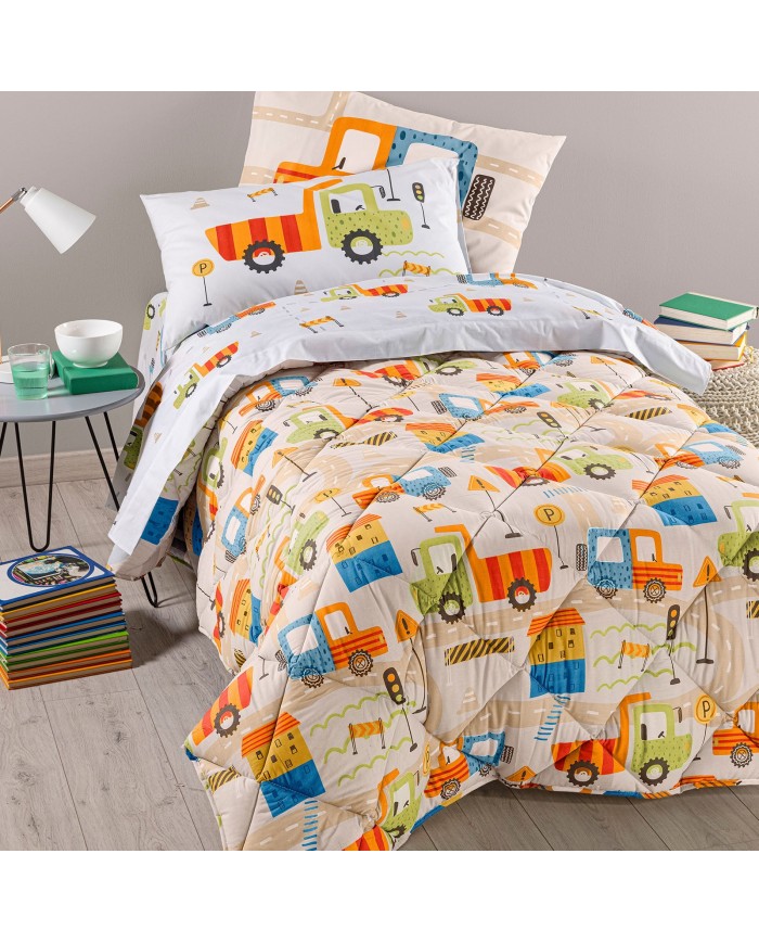 Trapunta letto singolo 100% cotone Caleffi City Car