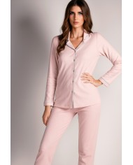 Pigiama donna invernale in caldo cotone taglio giacca Lunatica 42146