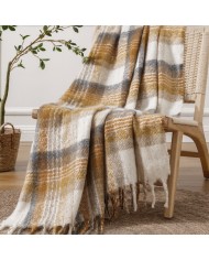Plaid in tessuto mohair supersoft con frange art. Sweet