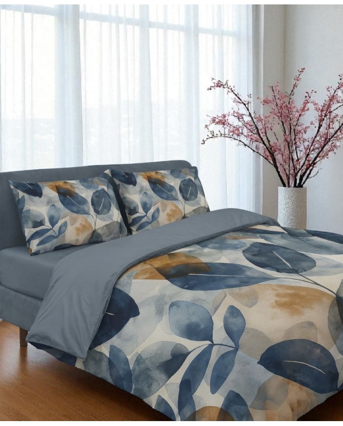 Parure copripiumino matrimoniale in satin di puro cotone Astriel