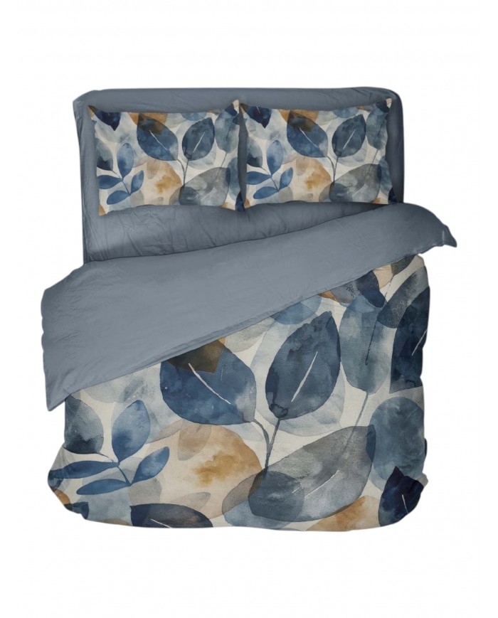 Parure copripiumino matrimoniale in satin di puro cotone Astriel