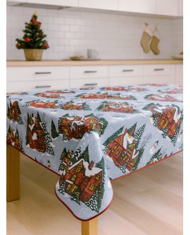 Tovaglia di Natale antimacchia Splash Montana var.5  - Misure Varie