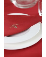 Servizio da tavola di Natale 12 posti ricamato Ghirlanda by Maison Prestige