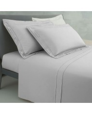 Completo lenzuola in raso di puro cotone Mirabello Abstract Flowers