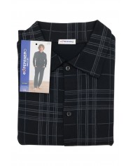 Pigiama uomo 100% caldo cotone aperto avanti Pepenero art. P1608 - MADE IN ITALY