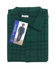 Pigiama uomo 100% caldo cotone aperto avanti Pepenero art. P1608 - MADE IN ITALY