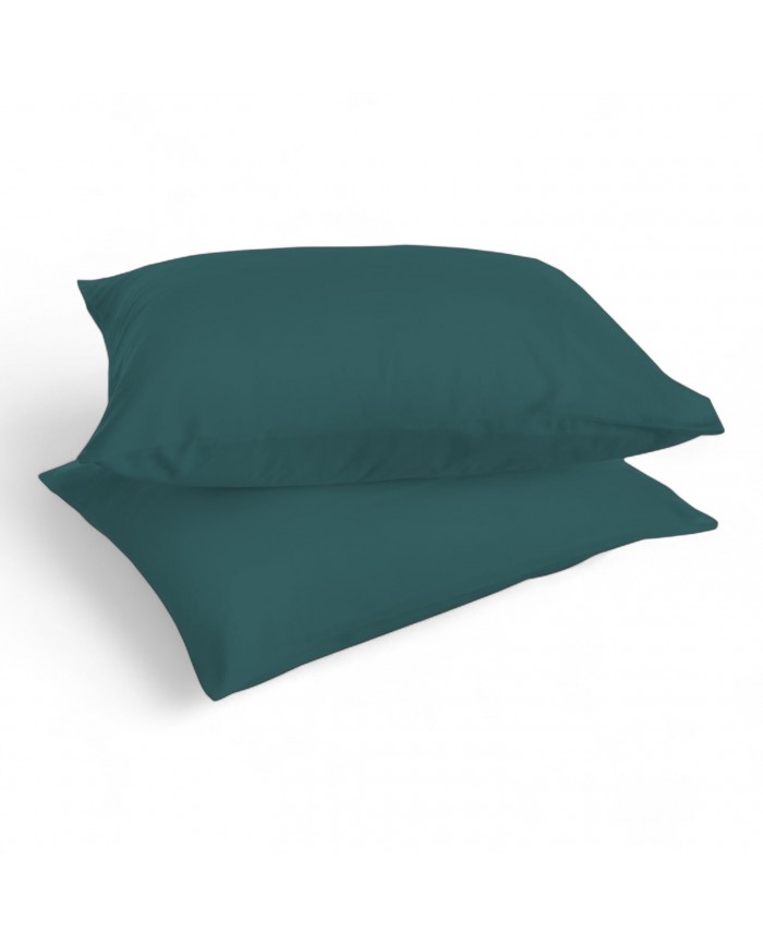 Coppia di federe 100% cotone tinta unita Zer0bed
