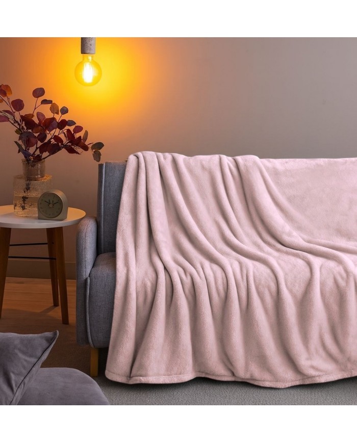 Plaid coperta tinta unita misura 180x220cm art. Monte Somma