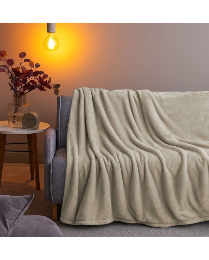 Plaid coperta tinta unita misura maxi 260x220cm art. Monte Somma