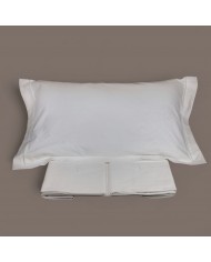 Parure lenzuola matrimoniali ricamate in puro cotone art 8687