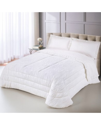 Trapunta matrimoniale in tessuto jacquard Nada Carrara art. Marina