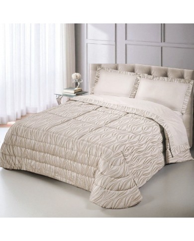 Trapunta matrimoniale in tessuto jacquard Nada Carrara art. Marina