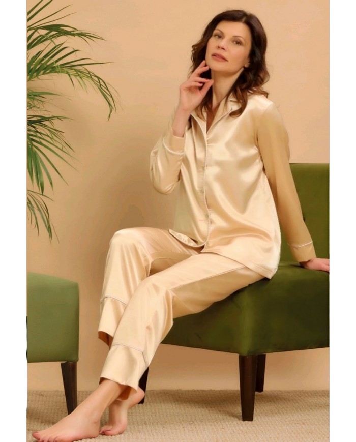 Pigiama donna in raso manica lunga Vilfran 42499