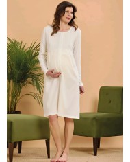 Camicia da notte 100% caldo cotone aperta avanti Vilfran 52480
