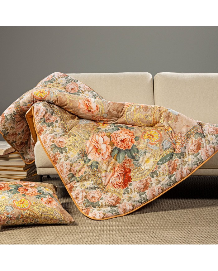 Scaldotto Caleffi 100% plaid trapuntato - FLORA