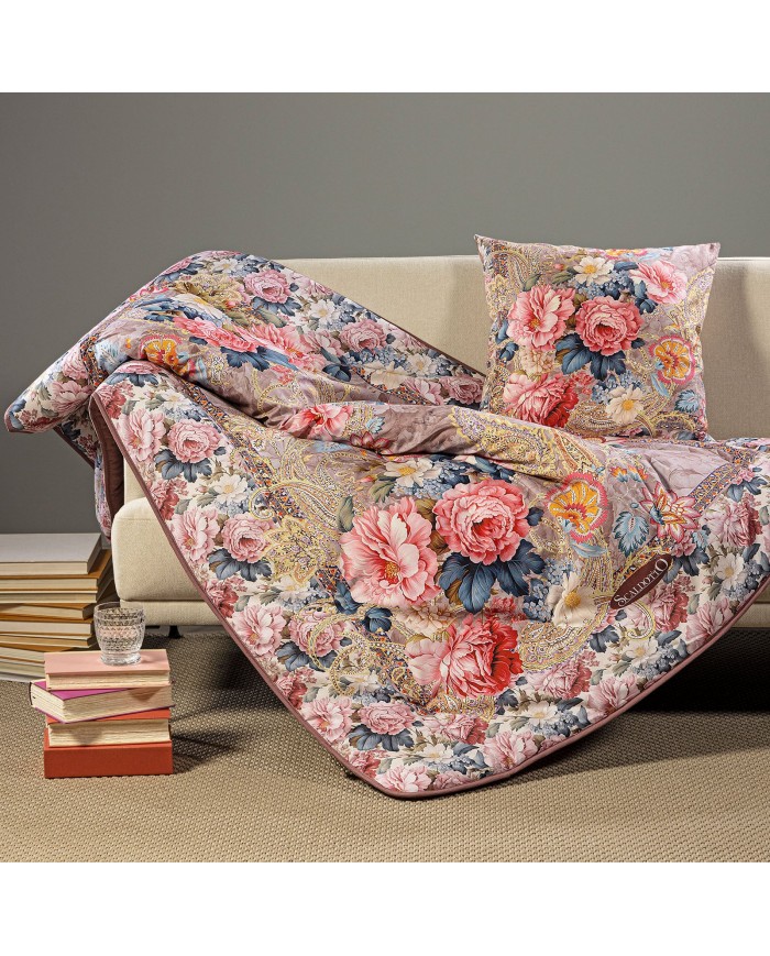 Scaldotto Caleffi 100% plaid trapuntato - FLORA