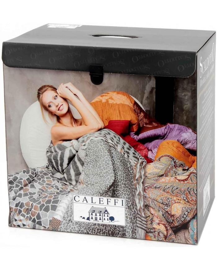 Scaldotto Caleffi 100% plaid trapuntato - Berry