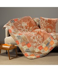 Scaldotto Caleffi 100% plaid trapuntato - Berry