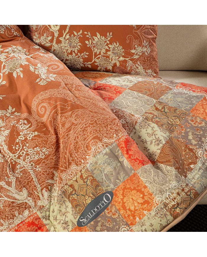 Scaldotto Caleffi 100% plaid trapuntato - Berry