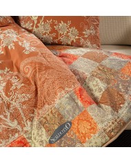 Scaldotto Caleffi 100% plaid trapuntato - Berry