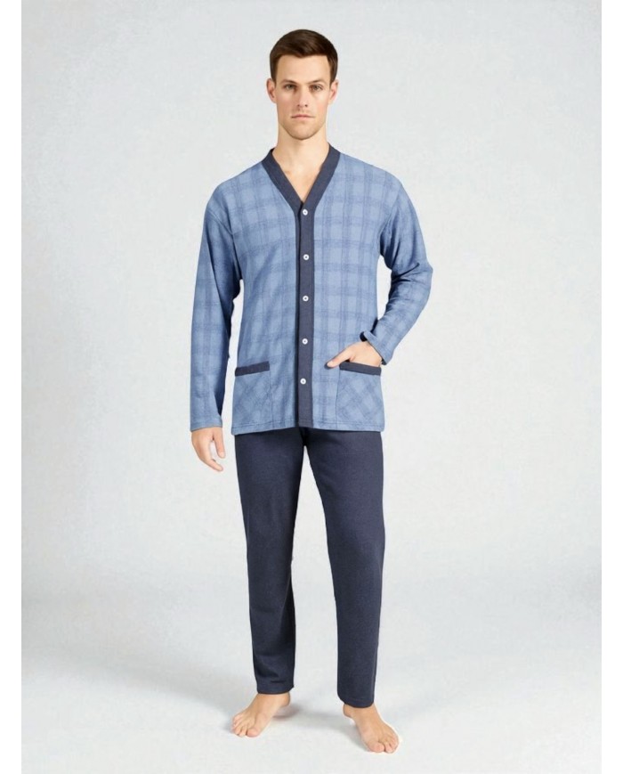 Pigiama uomo aperto in caldo punto milano Bip Bip Conquista 7261