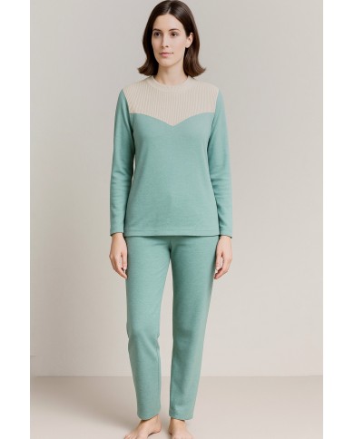 Pigiama donna in caldo punto milano Andra 9832