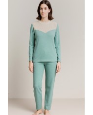 Pigiama donna in caldo punto milano Andra 9832