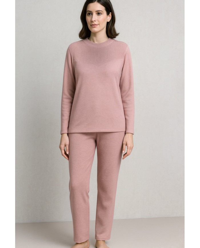 Pigiama donna in caldo punto milano Andra 9832
