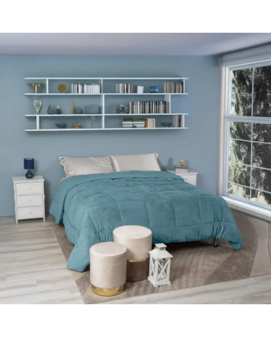 Trapunta letto singolo in velluto coral Sensational