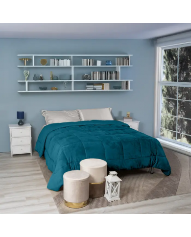 Trapunta una piazza e mezza in velluto coral Sensational