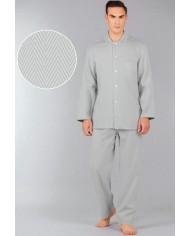 Pigiama uomo classico in flanella di puro cotone Pier Mori's art 01519