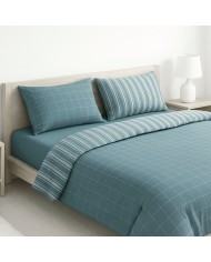 Parure copripiumino matrimoniale double-face 100% cotone Conan S&G Home