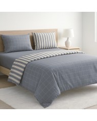 Parure copripiumino letto singolo double-face 100% cotone Conan S&G Home