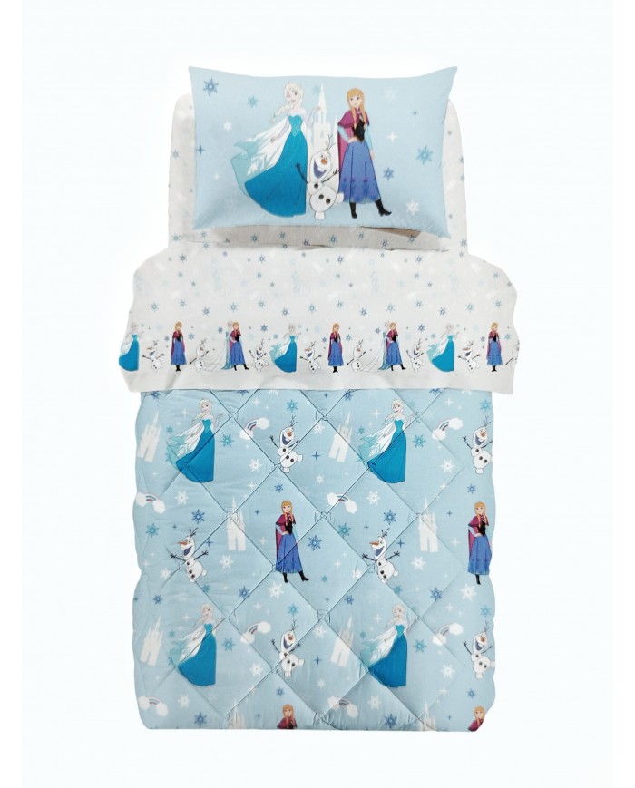 Trapunta invernale piazza e mezza in cotone Frozen Caleffi art. Frozen Star