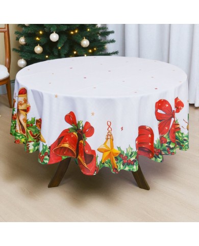 Tovaglia di Natale TONDA Kiki Christamas Dis. 1