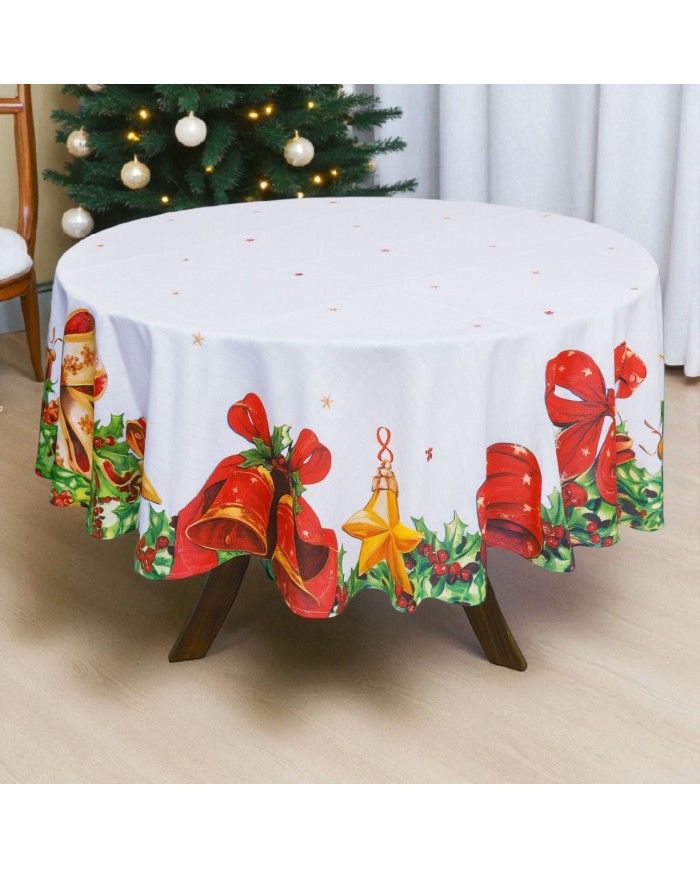 Tovaglia di Natale TONDA Kiki Christamas Dis. 1