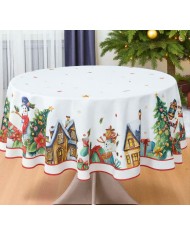 Tovaglia di Natale TONDA Kiki Christamas Dis. 3