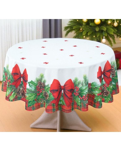 Tovaglia di Natale TONDA Kiki Christamas Dis. 4