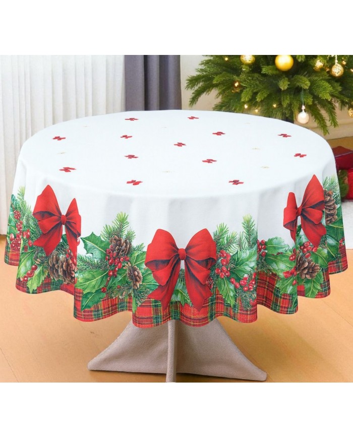 Tovaglia di Natale TONDA Kiki Christamas Dis. 4