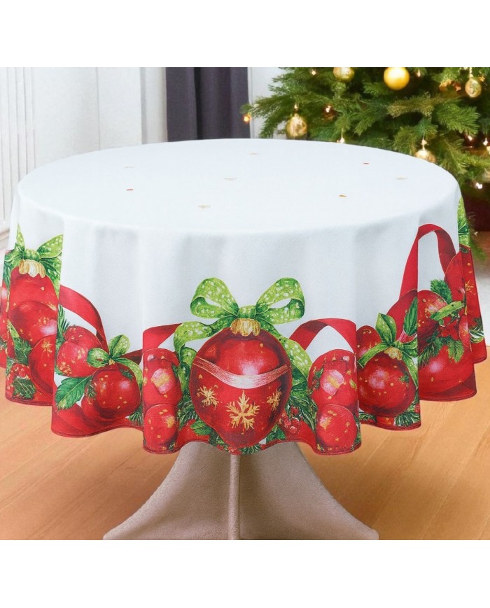 Tovaglia di Natale TONDA Kiki Christamas Dis. 6