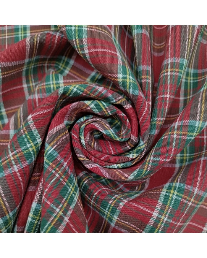Tessuto al metro Tartan scozzese rosso altezza 300cm
