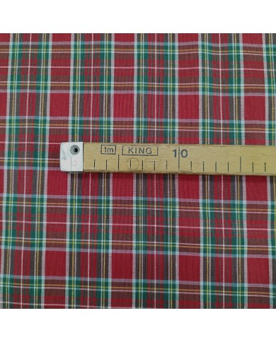 Tessuto al metro Tartan scozzese rosso altezza 300cm