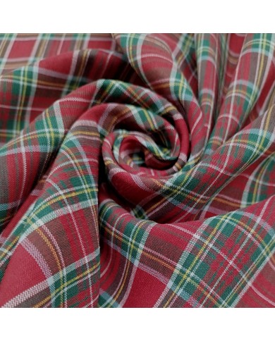Tessuto al metro Tartan scozzese rosso altezza 300cm