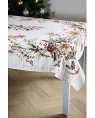 Tovaglia Natale 6 posti 100% cotone Vingi Tiffany Dis. 8