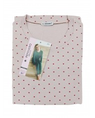Pigiama Donna 100% caldo cotone Pepenero P9161 - MADE IN ITALY